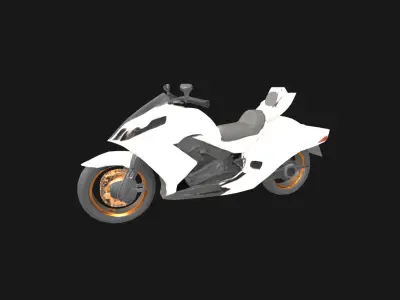 Nexus X-9000 Ultra-Detailed Futuristic Motorbike Low-poly 3D model