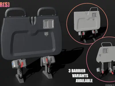 InSight Prime American Seating with QSTRAINT Security Systems 3D model