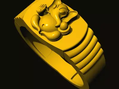 ganesh ganesha ring 3D print model