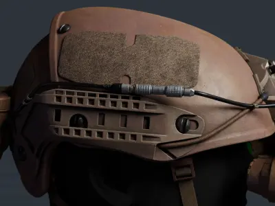 Airframe and GPNVG-18 night vision device Low-poly 3D model