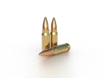 58 x 21mm Chinese Ammo Low-poly 3D model