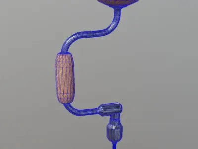 Hand Drill Low-poly 3D model order