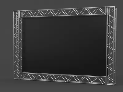 Billboard truss frame 3D model