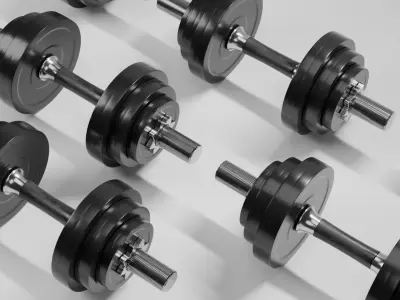 Dumbbell - High poly  Fitness Equipment 3d model Metal Dumbell 3D model