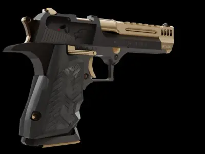 Premium Desert Eagle Low-poly 3D model