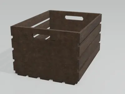 Wooden crate Free 3D model