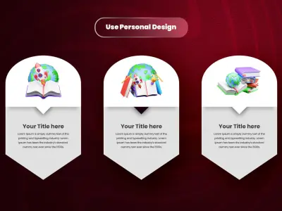 World book day 3d Illustration  Icon Pack 3D model