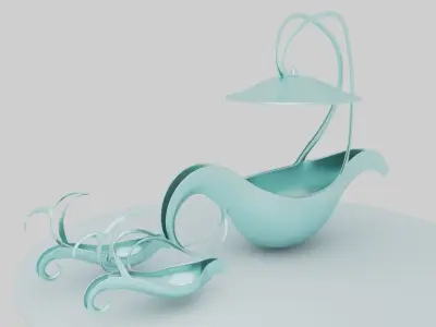 Fantasy Boat 3D model