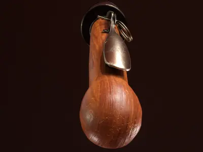 GERMAN STICK GRENADE Low-poly 3D model