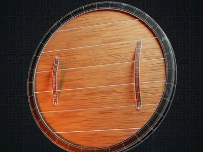 Viking Shield Low-poly 3D model 23