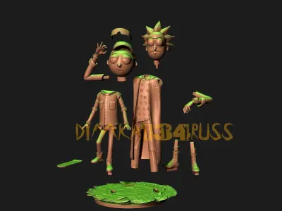 Rick and Morty stl 3D print model