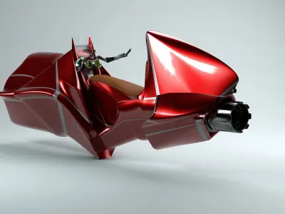 Hovercraft motorcycle 3D model