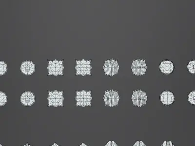 Superfuntimes Big Pile of Low-Poly Shields Low-poly 3D model