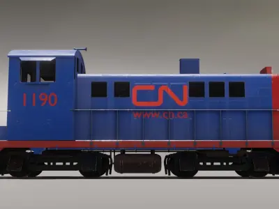 Diesel locomotive 3D model  Low-poly 3D model