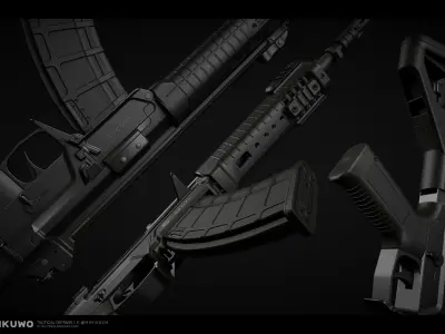 QBZ191 And 192 Game Ready Low-poly 3D model