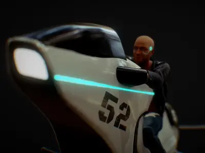 hover bike Low-poly 3D model buy