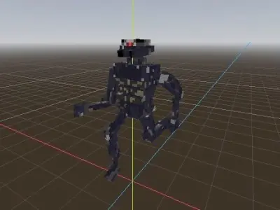 Robot Low-poly 3D model 29