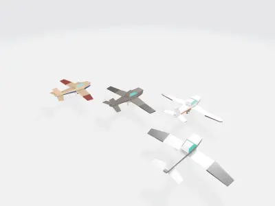 War Bombardier plane  Free low-poly 3D model