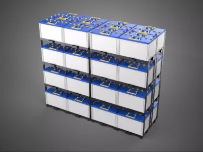 LARGE UPS POWER BANK SUPPLY BATTERIES ACCU BATTERY BACKUP ENERGY 3D model