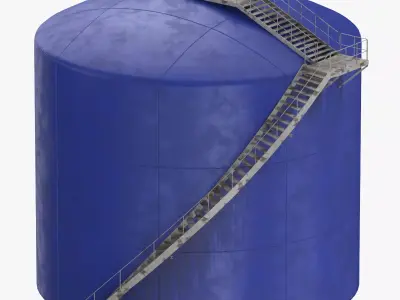 Industrial Site Silo 02 3D model
