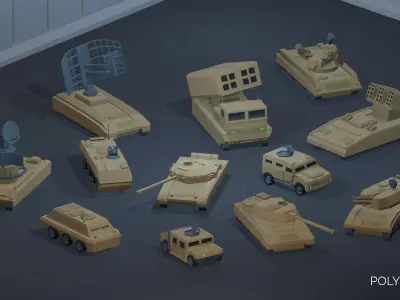 Military Vehicles - PolyPack - Low Poly Assets Low-poly 3D model