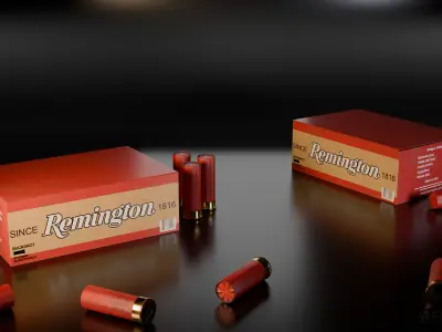 12 Gauge Shotgun Ammo - Game Ready 3D Asset Low-poly 3D model