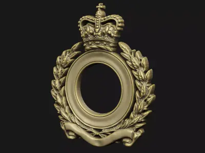 nobility art logo kingdom olive design engraving carving laurel  3D print model