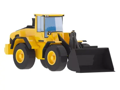 Loader Construction L120H Simplified Low-poly 3D model