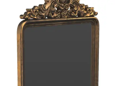 Antique Gold Leaf Guilded Mirror 3D model