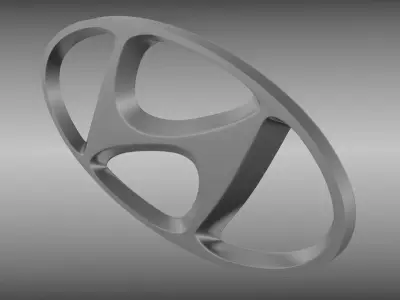 hyundai logo 3D model from CGTrader