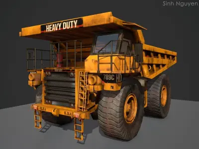 Caterpillar 789c Free low-poly 3D model