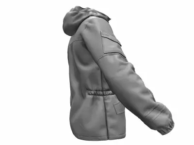 Russian Military Jacket Gorka High Poly 3D model