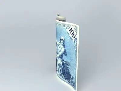 Germany  100 Mark Banknote1908 Free 3D model