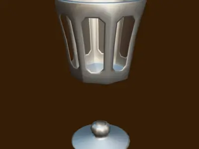 Old goblet Low-poly 3D model