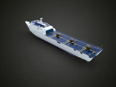 LPD Ship blue 3D model