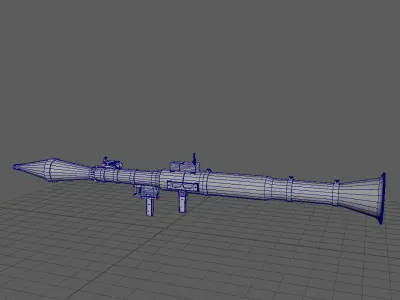 RPG-7 rocket launcher Low-poly 3D model purchase