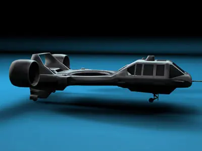 Sci-fi vstol vehicle 3D model