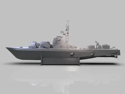 INS Mivtach Warship 3D print model
