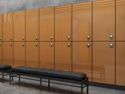 Modern Gym Locker Room Low-poly 3D model purchase