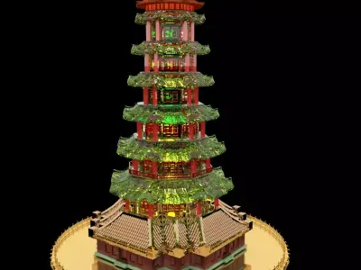 Chinese tower 3D model