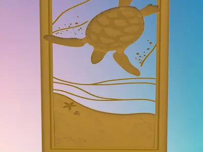 turtle 3D MODEL STL FILE FOR CNC ROUTER LASER 3D print model