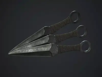Throwing Knife PBR Game Ready Low-poly 3D model purchase