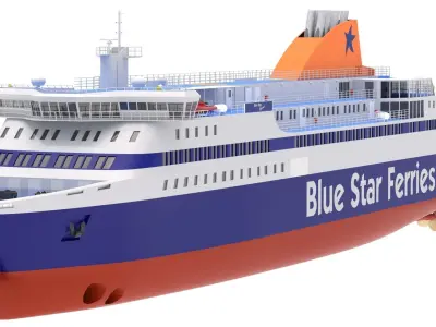 Blue Star Myconos 3D model