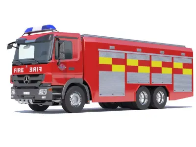 Mercedes Actros Fire Truck 3D model