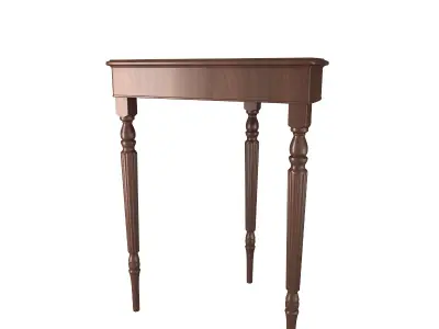 furniture 8 Antique Demilune Table 2 3D model
