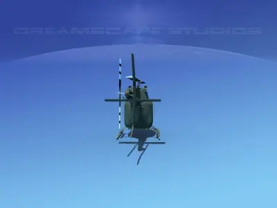Bell OH-58B Royal Thai Army 3D model