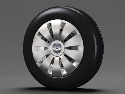 Mercedes Benz Citan Van wheel 2017 3D model