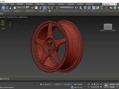 Wheel rim  3D model PBR