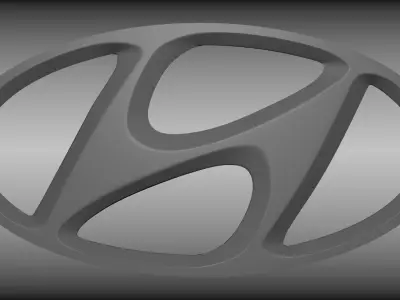 hyundai logo 3D model from CGTrader