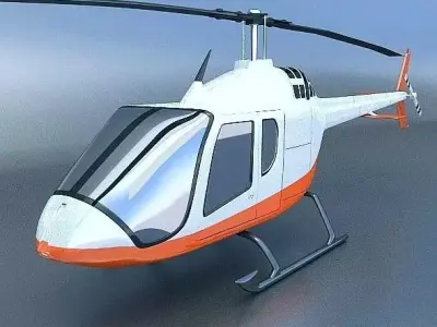 Bell 505 ranger X private helicopter 3D model